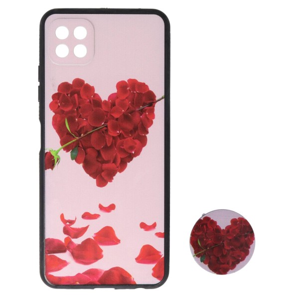 Back Cover Θήκη Με Σχέδιο Καρδιά Και Pop Socket (Samsung Galaxy A22 5G)