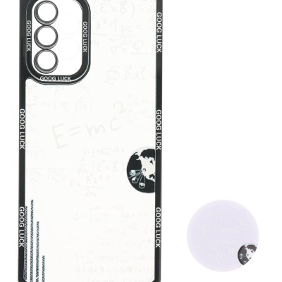 Back Cover Θήκη Σιλικόνης Διάφανη Με Σχέδιο Εξισώσεις Και Pop Socket (Samsung Galaxy A13 4G & Samsung Galaxy A32 5G)