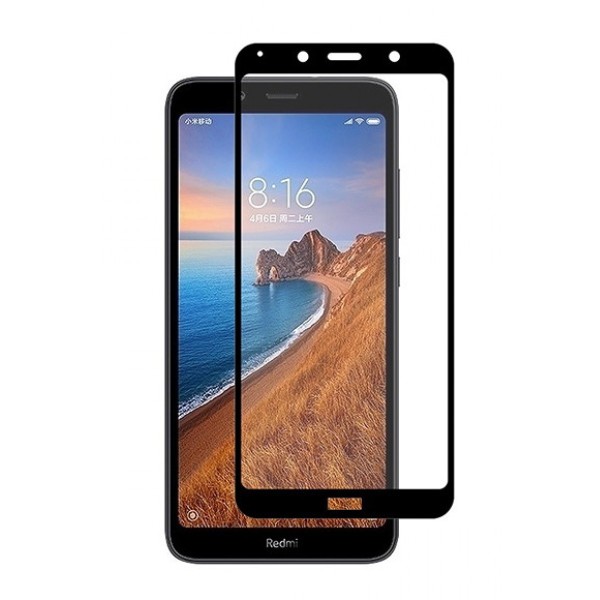 Tempered Glass Fullscreen Μαύρο (Xiaomi Redmi 7A)