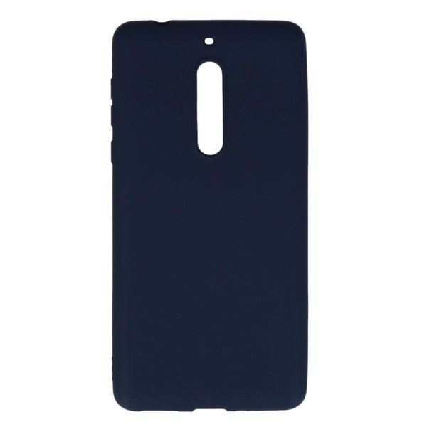 Back Cover Θήκη Σιλικόνης Ματ Σκούρο Μπλε (Nokia 5)