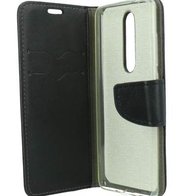 Newtop Θήκη Book Wallet Πορτοφόλι Μαύρο (Nokia 5.1)