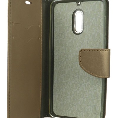 Newtop Θήκη Book Wallet Πορτοφόλι Χρυσό (Nokia 6)