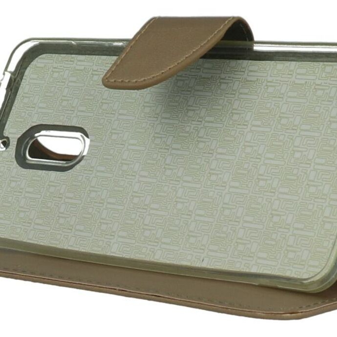 Newtop Θήκη Book Wallet Πορτοφόλι Χρυσό (Nokia 6)