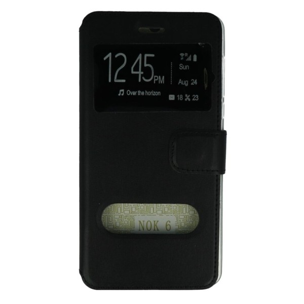 Θήκη Book Με Call Display Και Δυνατότητα Απάντησης Μαύρο (Nokia 6)