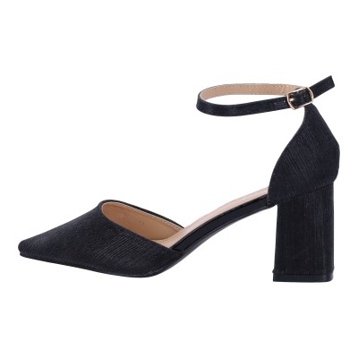 GOGO Shoes Γόβες Με Λουράκι & Χοντρό Τακούνι