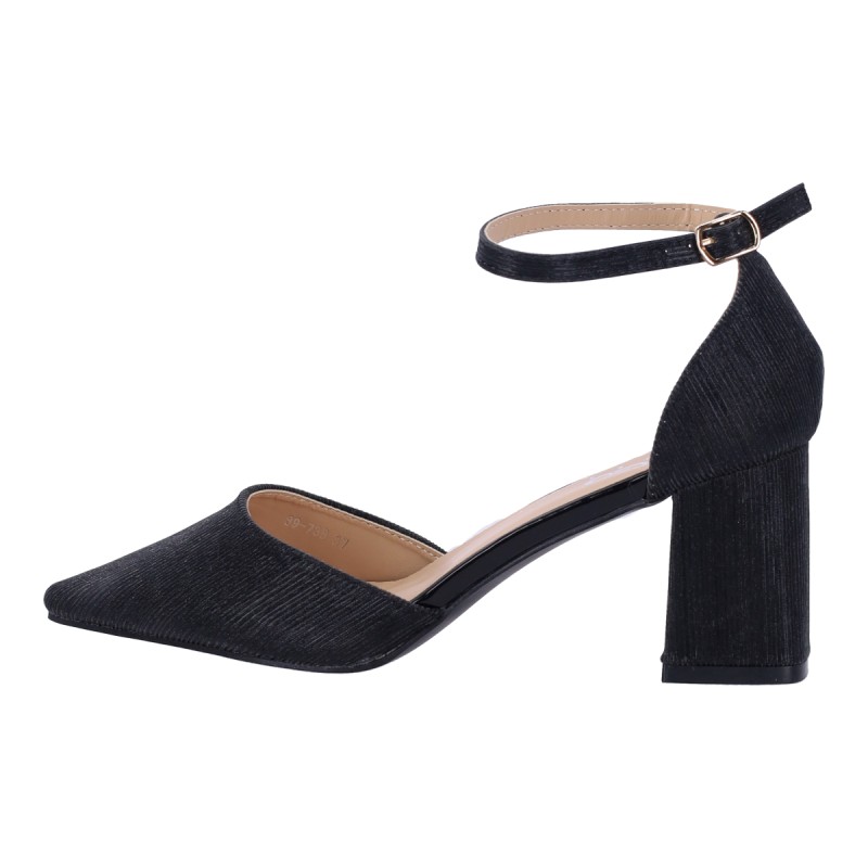 GOGO Shoes Γόβες Με Λουράκι & Χοντρό Τακούνι