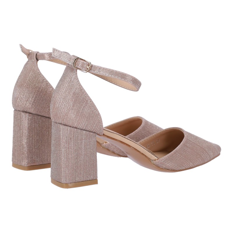 GOGO Shoes Γόβες Με Λουράκι & Χοντρό Τακούνι