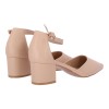 GOGO Shoes Δερμάτινες Γόβες με Λουράκι και Χοντρό Τακούνι GOGO Shoes Δερμάτινες Γόβες με Λουράκι και Χοντρό Τακούνι
