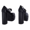 Mia Shoes Γυναικεία Γόβα Με Φιάπα Και Χοντρό Τακούνι