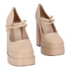 Mia Shoes Γυναικεία Γόβα Με Φιάπα Και Χοντρό Τακούνι