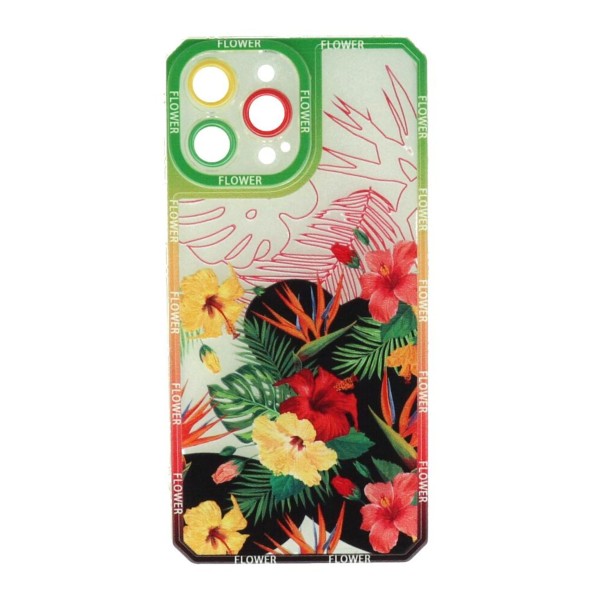 Back Cover Θήκη Σιλικόνης Διάφανη Με Σχέδιο Λουλούδια (Iphone 13 Pro Max)