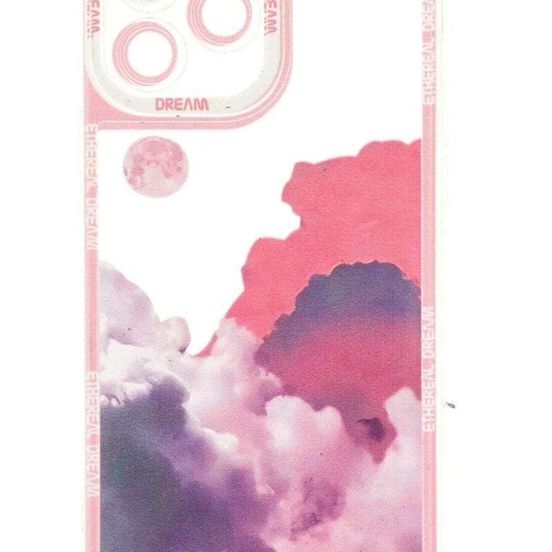 Back Cover Θήκη Σιλικόνης Διάφανη Με Σχέδιο Σύννεφα (Iphone 13 Pro Max)