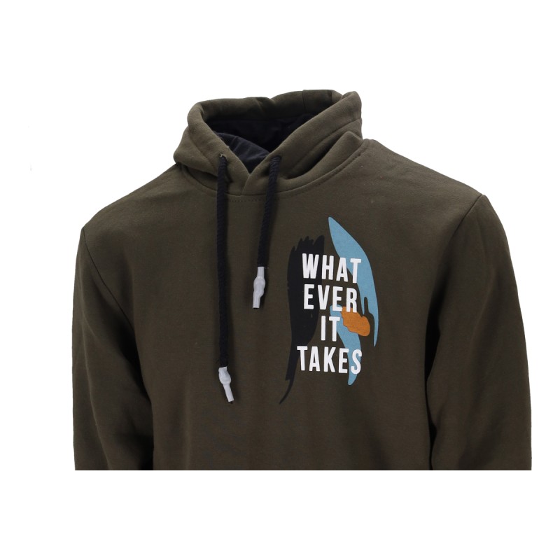 Highlander Ανδρικό Φούτερ με Κουκούλα Πλαίνες  Τσέπες Fleece με Λογότυπο What Ever It Takes
