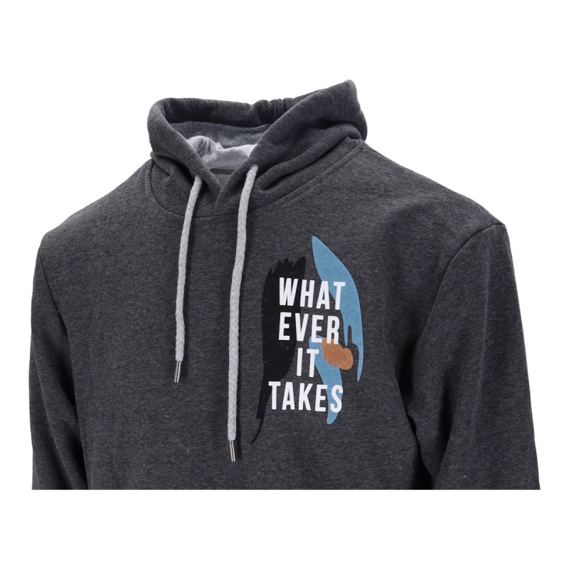 Highlander Ανδρικό Φούτερ με Κουκούλα Πλαίνες  Τσέπες Fleece με Λογότυπο What Ever It Takes