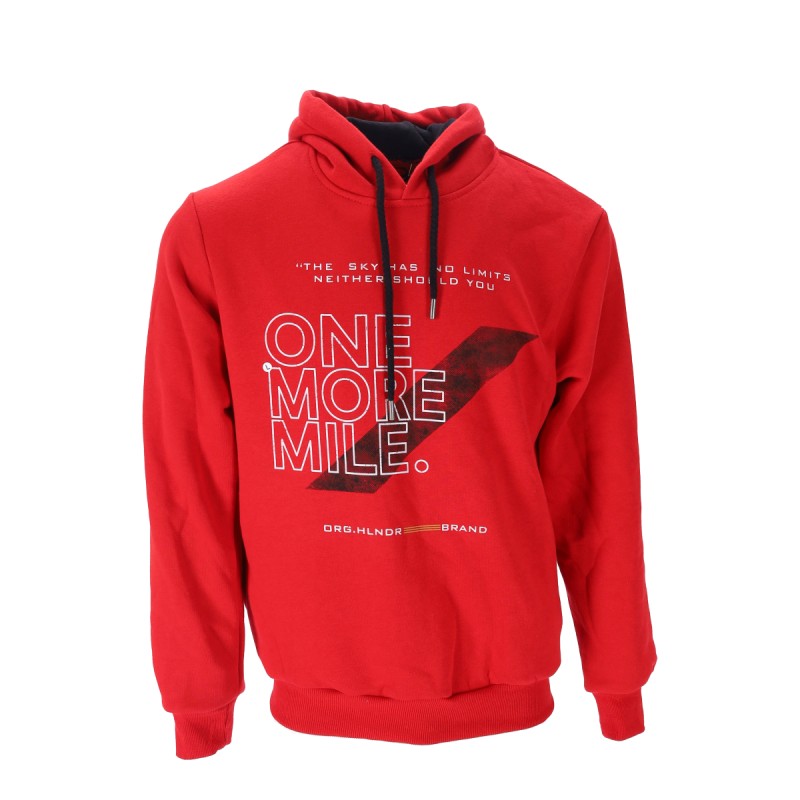 Highlander Ανδρικό Φούτερ με Κουκούλα Πλαίνες  Τσέπες Fleece με Λογότυπο One More Mile