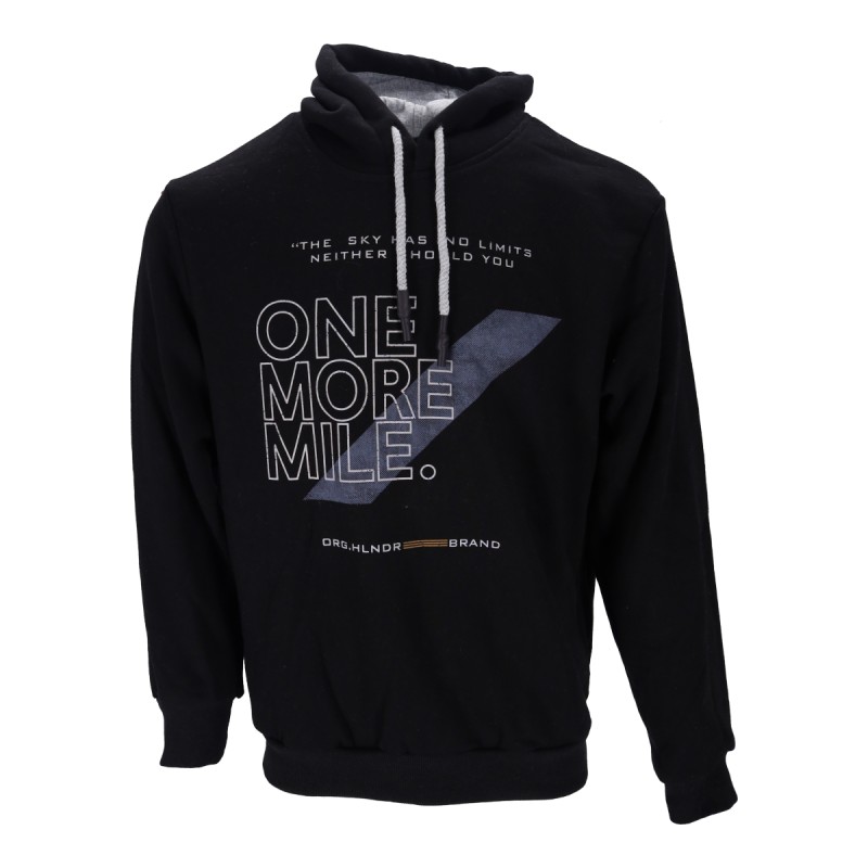 Highlander Ανδρικό Φούτερ με Κουκούλα Πλαίνες  Τσέπες Fleece με Λογότυπο One More Mile