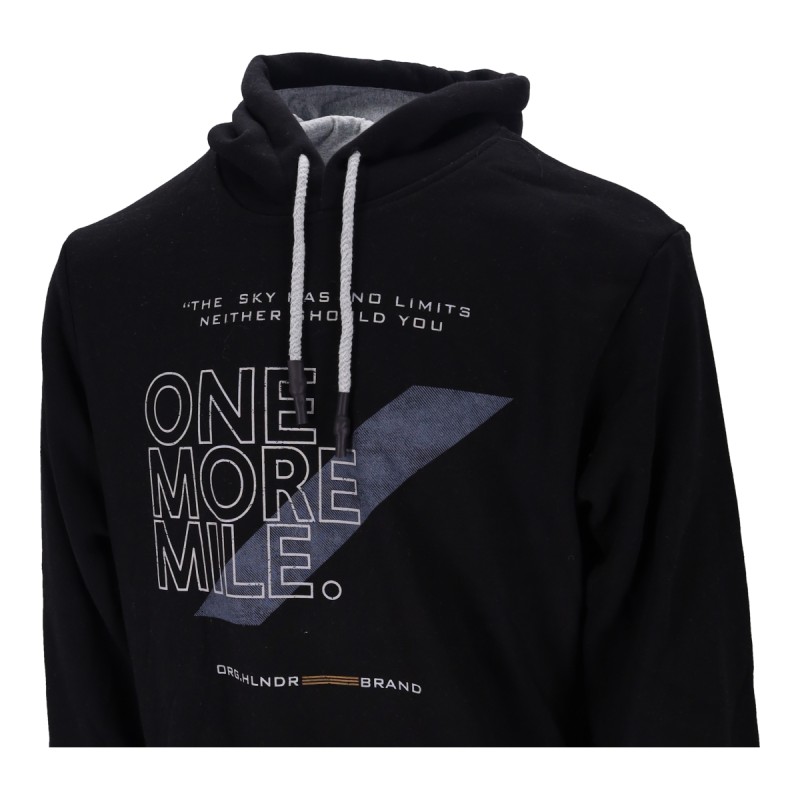 Highlander Ανδρικό Φούτερ με Κουκούλα Πλαίνες  Τσέπες Fleece με Λογότυπο One More Mile