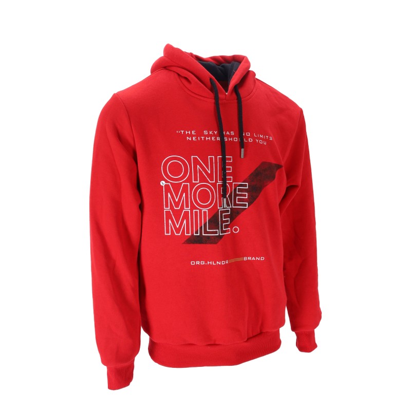 Highlander Ανδρικό Φούτερ με Κουκούλα Πλαίνες  Τσέπες Fleece με Λογότυπο One More Mile