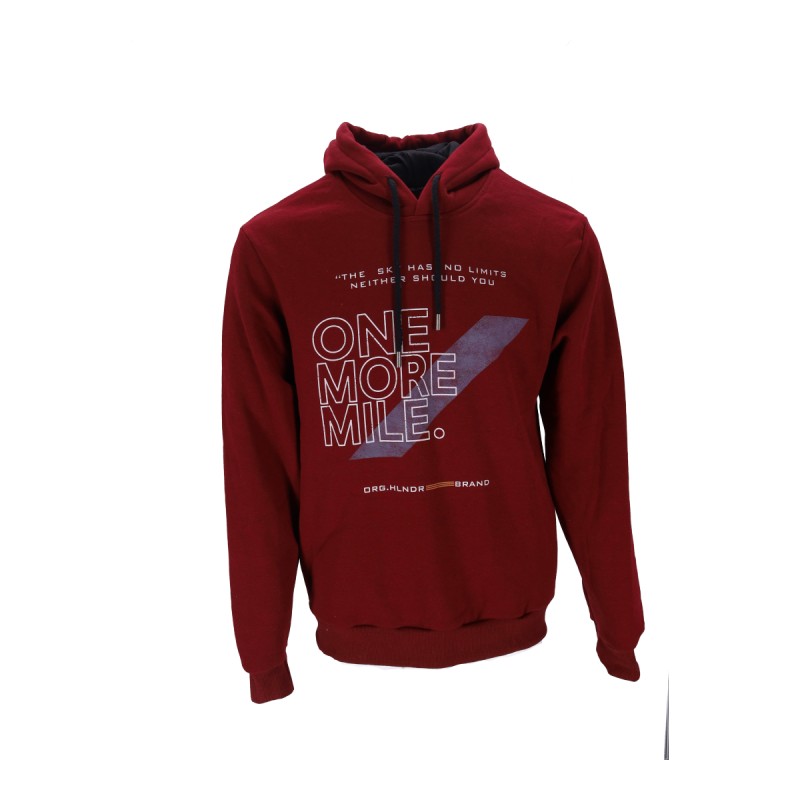 Highlander Ανδρικό Φούτερ με Κουκούλα Πλαίνες  Τσέπες Fleece με Λογότυπο One More Mile