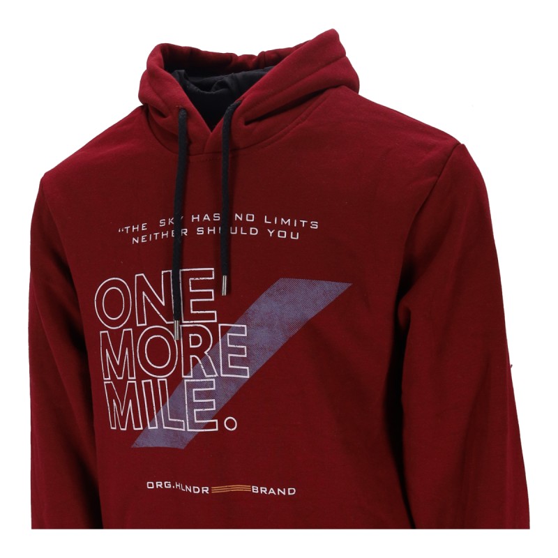 Highlander Ανδρικό Φούτερ με Κουκούλα Πλαίνες  Τσέπες Fleece με Λογότυπο One More Mile