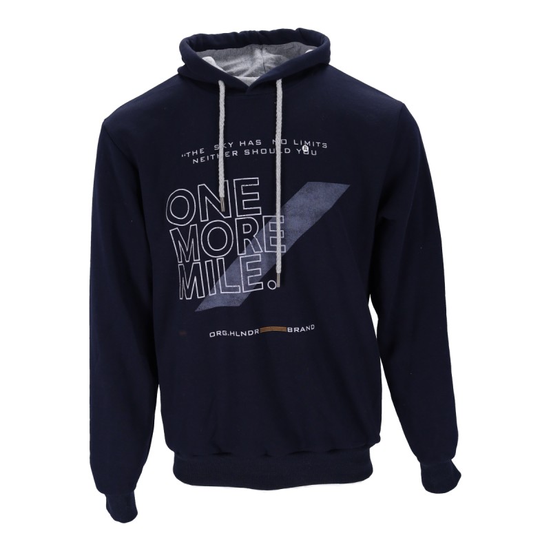 Highlander Ανδρικό Φούτερ με Κουκούλα Πλαίνες  Τσέπες Fleece με Λογότυπο One More Mile