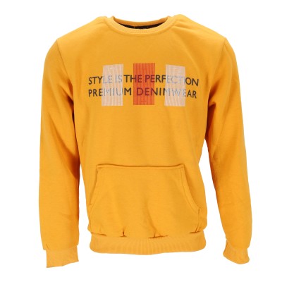 Highlander Ανδρικό Φούτερ  Fleece με Λογότυπο Style Is The Perfection Premium Denimwear