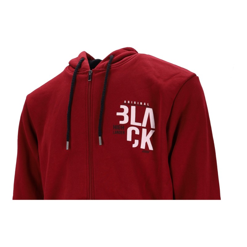Highlander Ανδρική Ζακέτα Fleece με Φερμουάρ και Κουκούλα