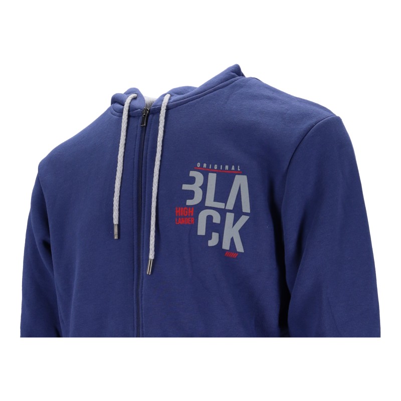 Highlander Ανδρική Ζακέτα Fleece με Φερμουάρ και Κουκούλα