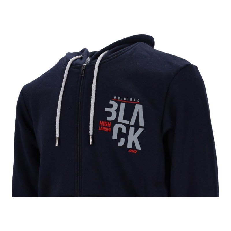 Highlander Ανδρική Ζακέτα Fleece με Φερμουάρ και Κουκούλα