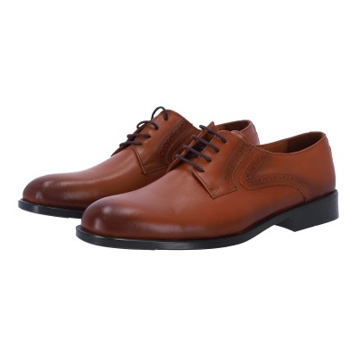 TKN Shoes Ανδρικά Δερμάτινα Σκαρπίνια Σε Ταμπά Χρώμα TKN Shoes Ανδρικά Δερμάτινα Σκαρπίνια Σε Ταμπά Χρώμα