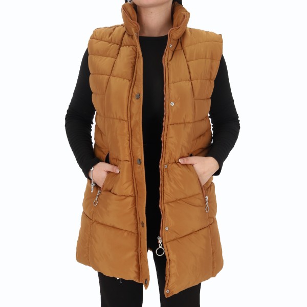 For She Women's Sleeveless Puffer Jacket for Winter