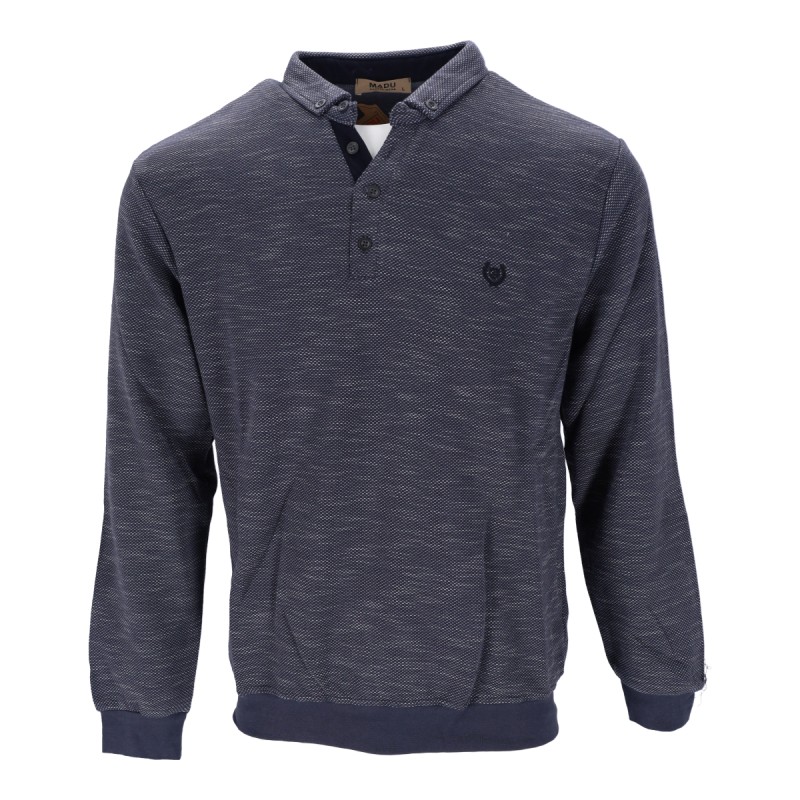 MADU SPORTS WEAR Aνδρική Mακρυμάνικη Μπλούζα Τύπου POLO