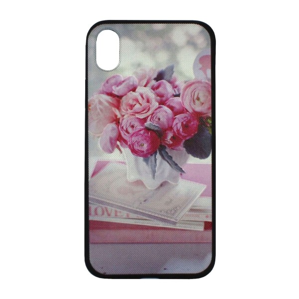 Back Cover Θήκη Σιλικόνης Με Σχέδιο Τριαντάφυλλα (Iphone XR)