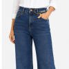 Selfy Jeans High Waist Women's Bell Bottom Jean Pants With Side Split