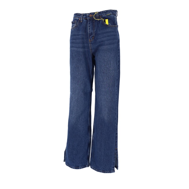 Selfy Jeans High Waist Women's Bell Bottom Jean Pants With Side Split Selfy Jeans High Waist Women's Bell Bottom Jean Pants With Side Split