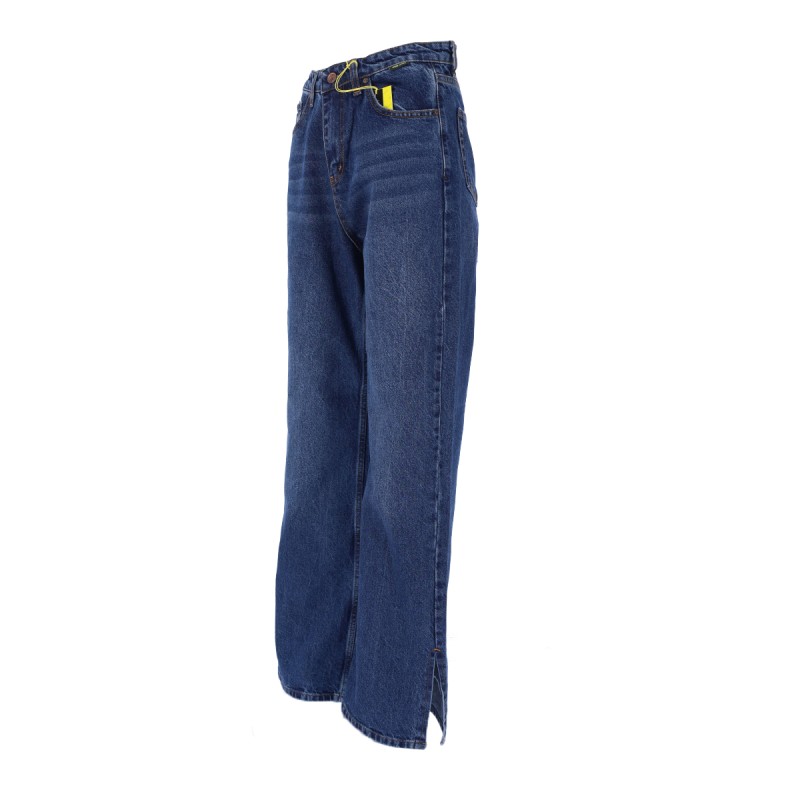 Selfy Jeans High Waist Women's Bell Bottom Jean Pants With Side Split Selfy Jeans High Waist Women's Bell Bottom Jean Pants With Side Split