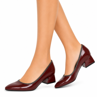 Level Shoes Δερμάτινες Γόβες με Χοντρό Τακούνι
