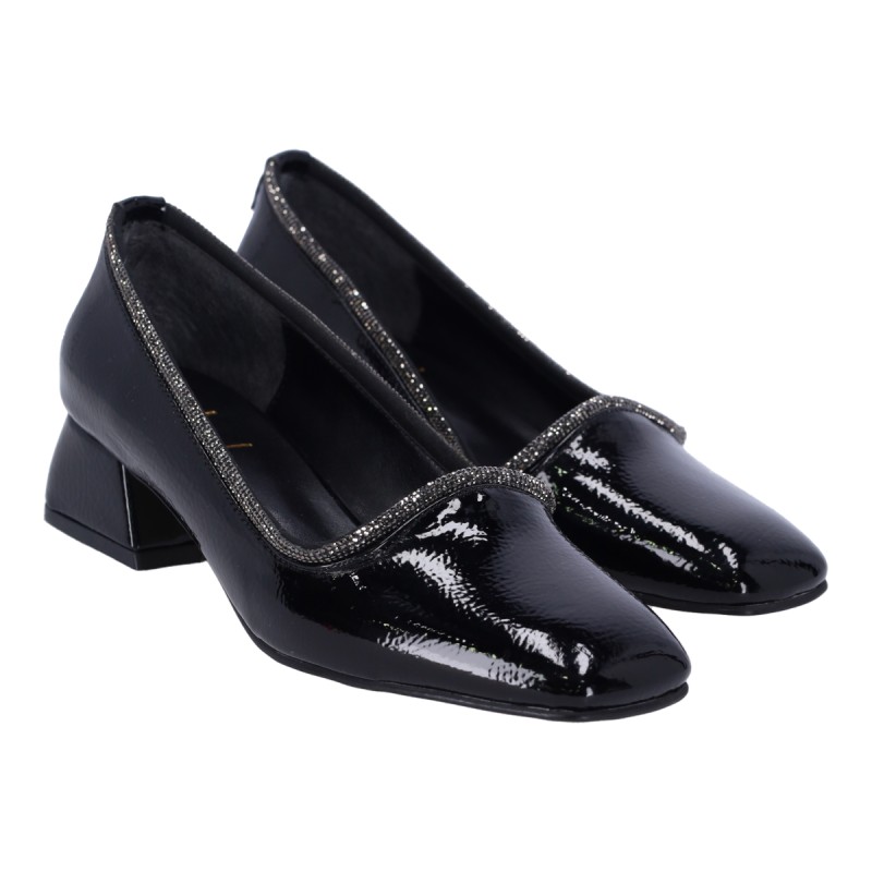 Level Shoes Δερμάτινες Γόβες με Χοντρό Τακούνι Level Shoes Δερμάτινες Γόβες με Χοντρό Τακούνι