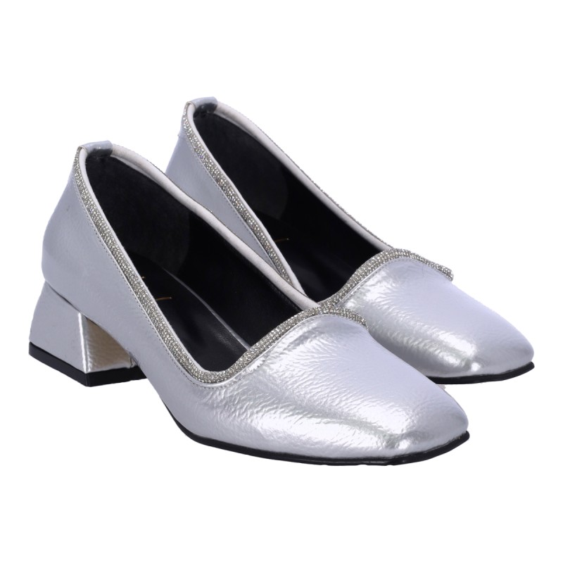 Level Shoes Δερμάτινες Γόβες με Χοντρό Τακούνι Level Shoes Δερμάτινες Γόβες με Χοντρό Τακούνι