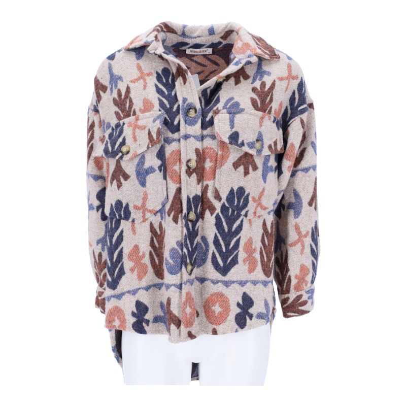 MERGAZZER Women's Printed Shirt with Pockets