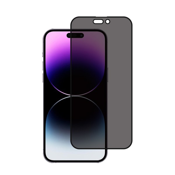 Privacy Fullscreen Tempered Glass Μαύρο (Iphone 14 Pro Max) Αξεσουάρ Κινητών/Tablet