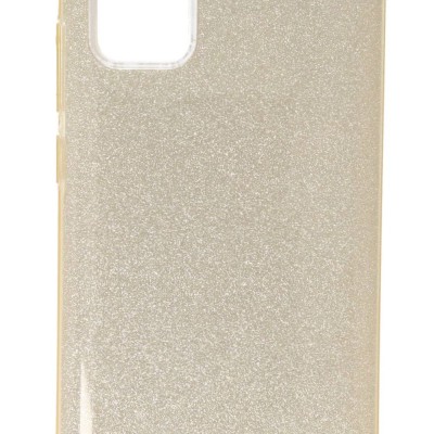 B.D.L Back Cover Θήκη Σιλικόνης Με Γκλίτερ Χρυσό (Samsung Galaxy A02s)
