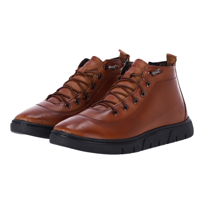 M.Seving Shoes Γυναικεία Μποτάκια Δερμάτινα Ρυθμιζόμενα με Φερμουάρ M.Seving Shoes Γυναικεία Μποτάκια Δερμάτινα Ρυθμιζόμενα με Φερμουάρ