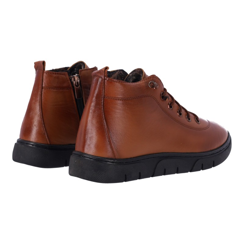 M.Seving Shoes Γυναικεία Μποτάκια Δερμάτινα Ρυθμιζόμενα με Φερμουάρ M.Seving Shoes Γυναικεία Μποτάκια Δερμάτινα Ρυθμιζόμενα με Φερμουάρ