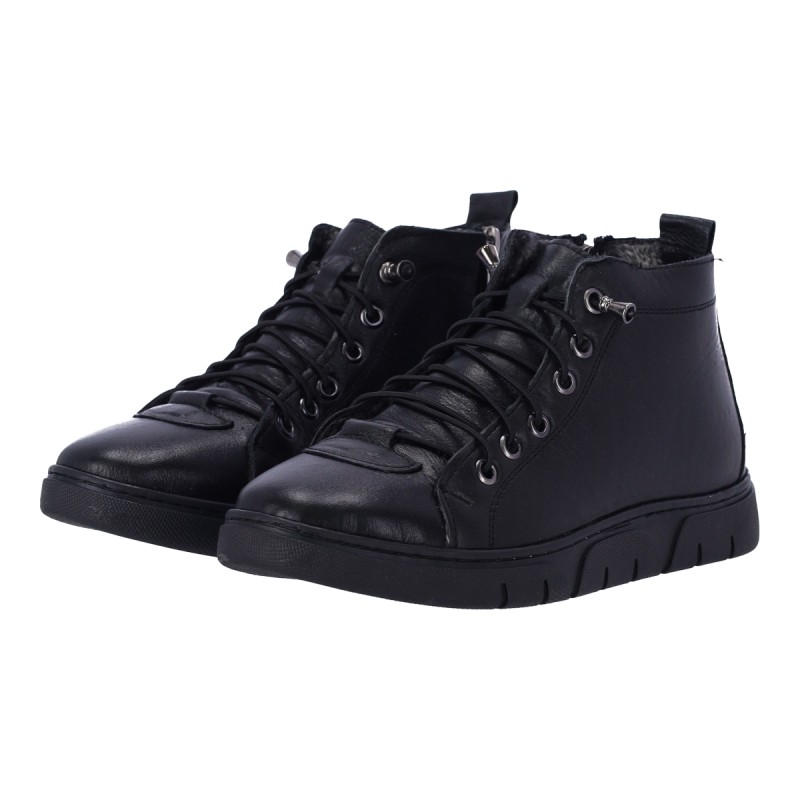 M.Seving Shoes Γυναικεία Μποτάκια Δερμάτινα Ρυθμιζόμενα με Φερμουάρ M.Seving Shoes Γυναικεία Μποτάκια Δερμάτινα Ρυθμιζόμενα με Φερμουάρ
