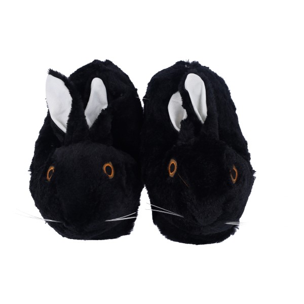 Esra Panduf Children's Closed Slippers Unisex Rabbit Black