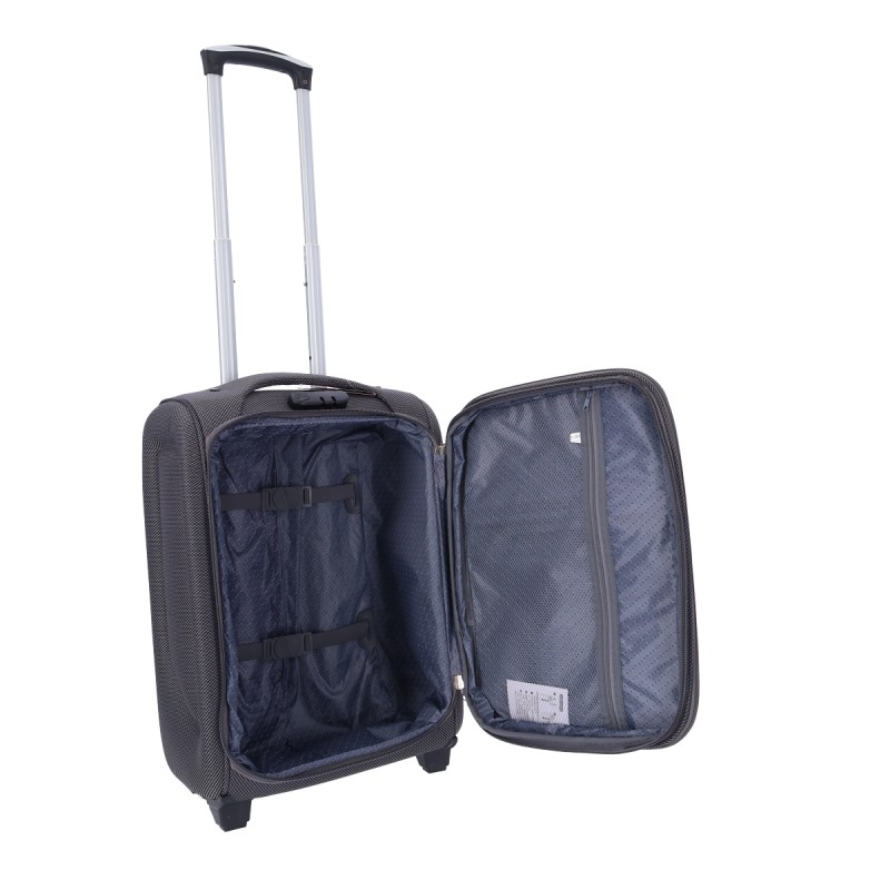CZ&YS Βαλίτσα Καμπίνας Υφασμάτινη με Ύψος 53cm Γκρι