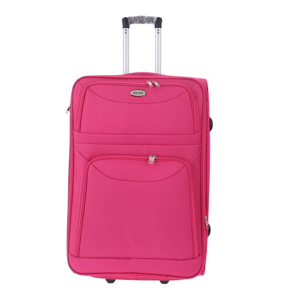 QIXIANG Μεγάλη Βαλίτσα Υφασμάτινη με ύψος 75cm Pink