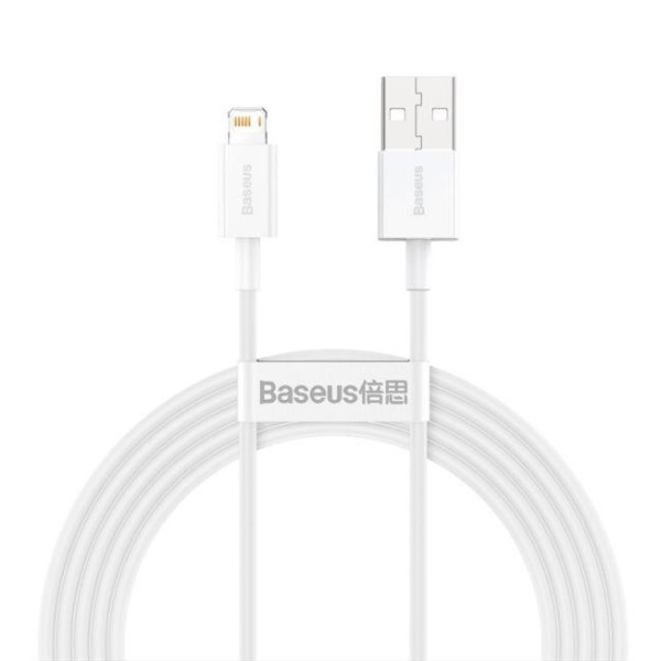 Baseus CALYS-C02 USB to Lightning Καλώδιο Φόρτισης Άσπρο 2m Αξεσουάρ Κινητών/Tablet