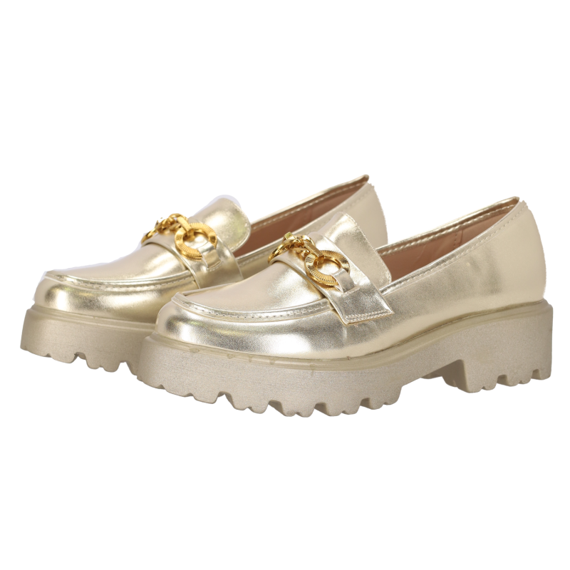 ALTA MODA ΓΥΝΑΙΚΕΙΑ LOAFERS ΜΕ ΧΡΥΣΗ ΑΛΥΣΙΔΑ